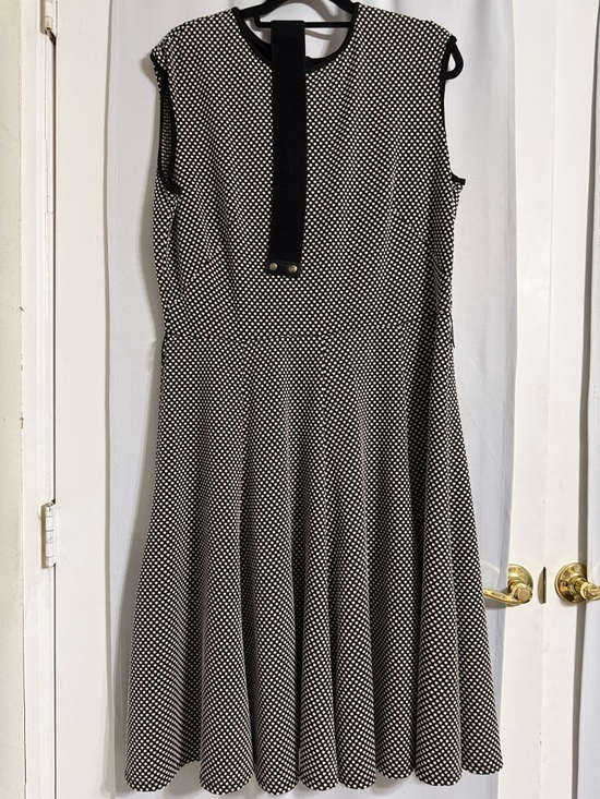 Danny & Nicole Dresses & Skirts - Danny & Nicole Black and White Polka-Dot Fit-and-Flare Midi Dress